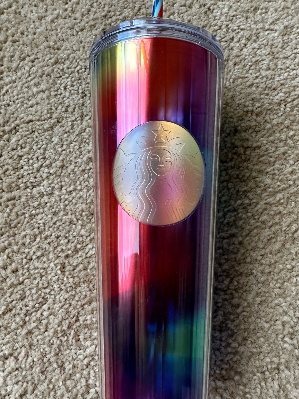 Starbucks Iridescent Rainbow Stainless Tumbler with Logo
